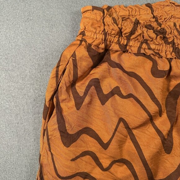 S by Anthropologie Pants Womens Small Wide Leg Pull On Zigzag Pattern Viscose - Picture 4 of 11